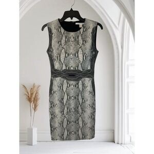Diane von Furstenberg Snakeskin Print Sleeveless‎ Sheath Dress Size 4